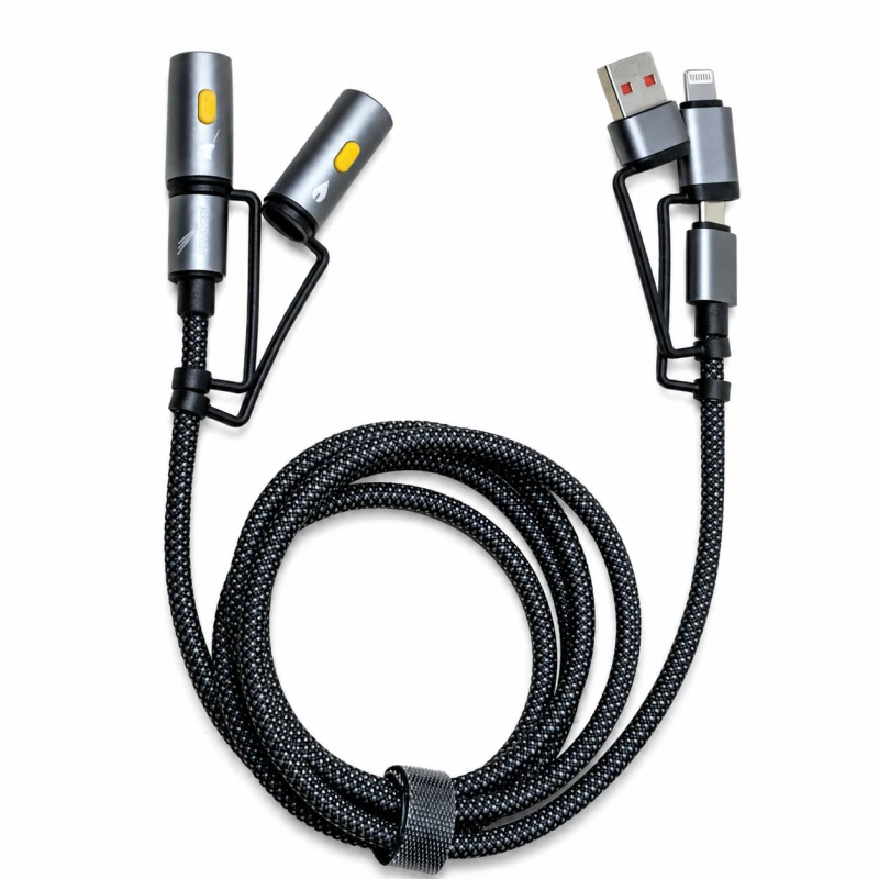 6 in 1 High Tech Καλώδιο Φόρτισης USB Συσκευών Keanos® Black Spider II