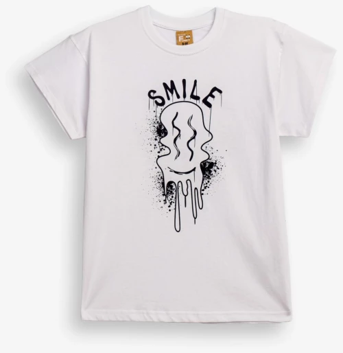 Funky Μπλούζα Smile, Λευκό