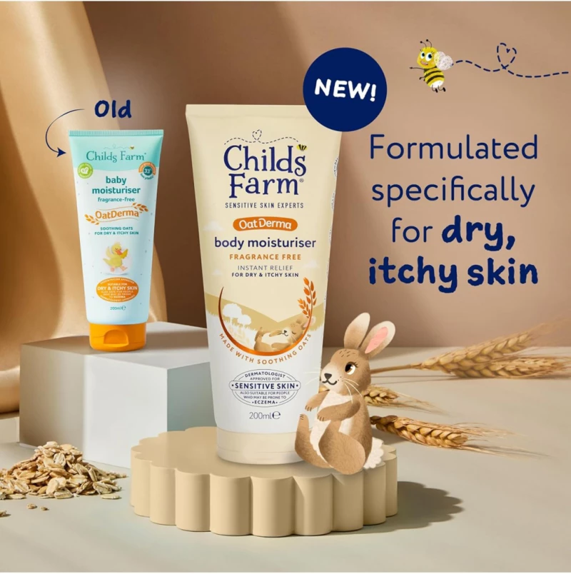 Childs Farm Ενυδατική Κρέμα Oatderma Χωρίς Άρωμα 200ml