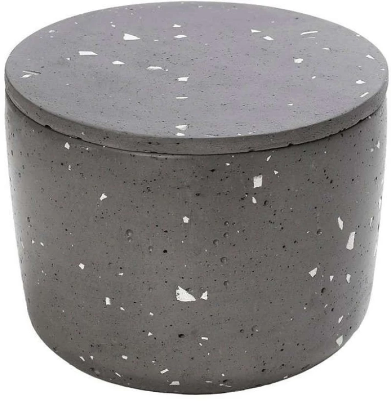 Δοχείο Με Καπάκι TZB112 13x13x9cm Dark Grey Espiel Τσιμέντο