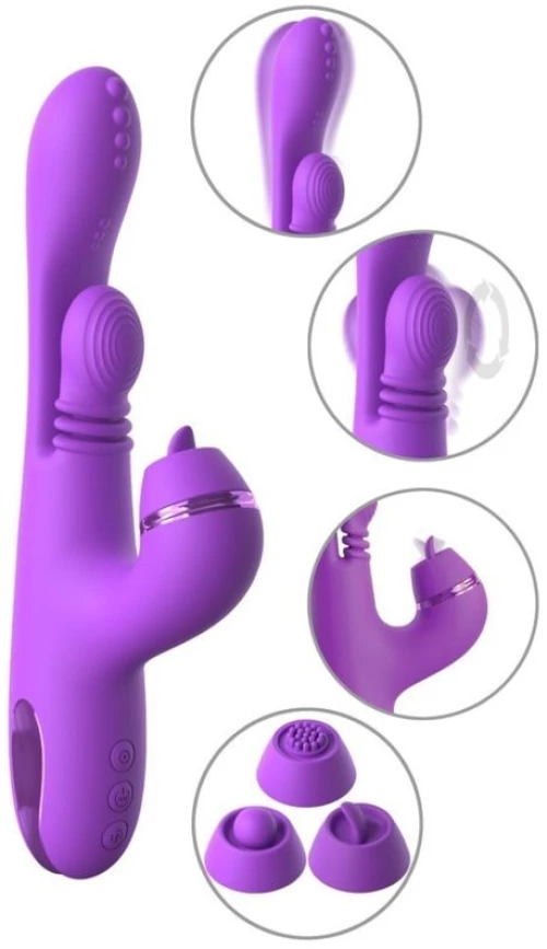 FANTASY FOR HER - INTIMOTION PULSE PRO VIBE RABBIT VIBRATOR PURPLE