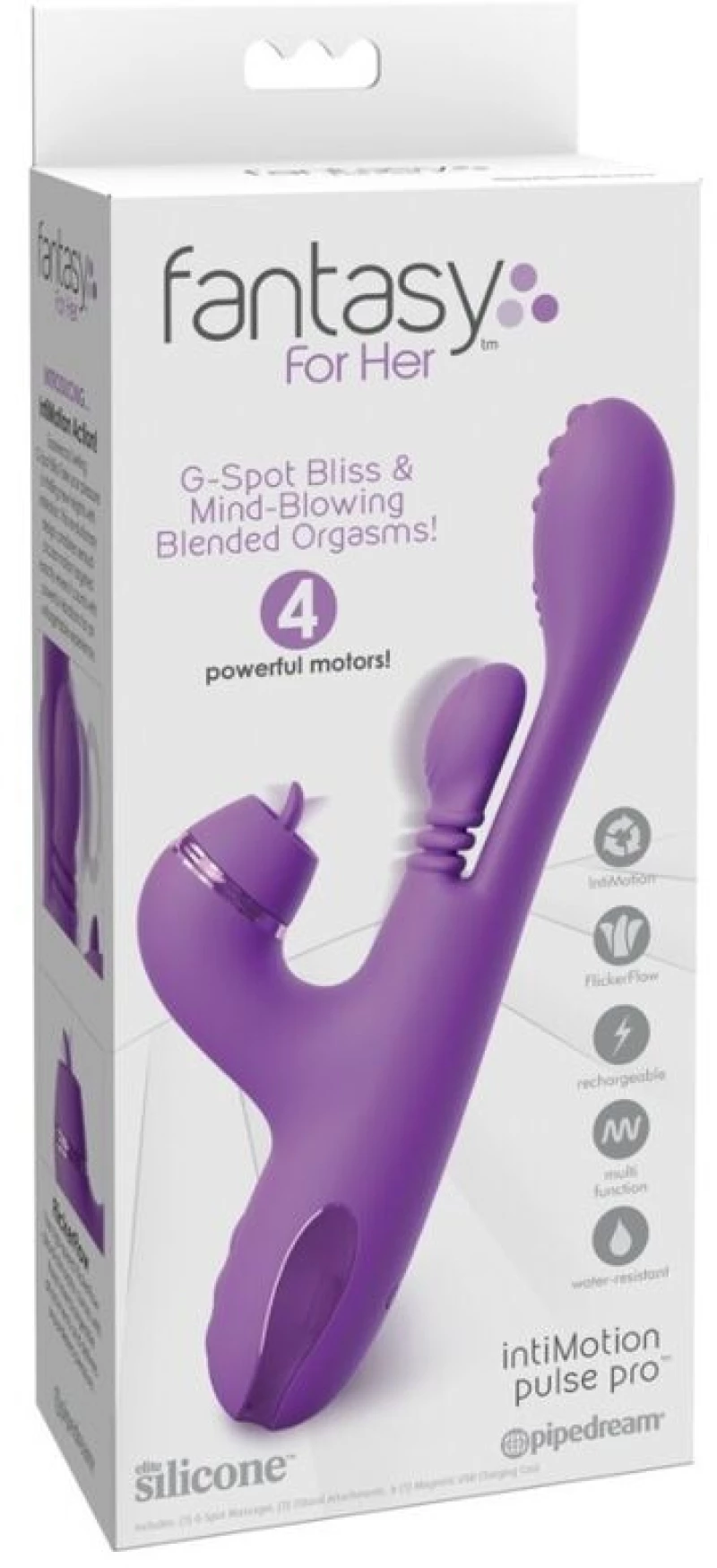 FANTASY FOR HER - INTIMOTION PULSE PRO VIBE RABBIT VIBRATOR PURPLE