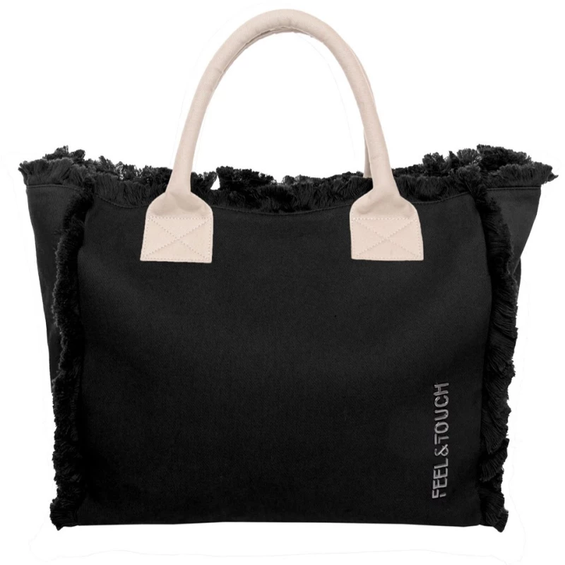 Τσάντα Ώμου Caribbean 40x35x20cm Black - Ammos Feel & Touch
