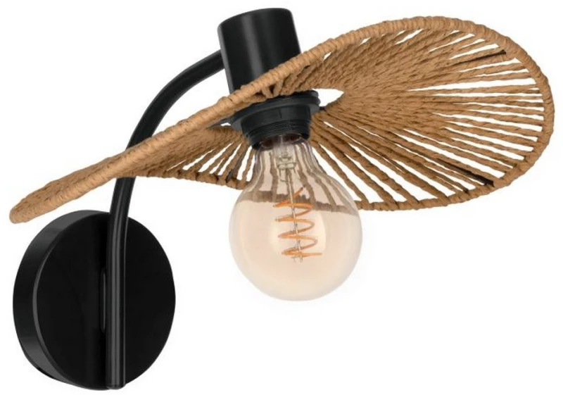 Φωτιστικό Τοίχου Siruela 31964 Ε27 36,5x25cm Beige-Black Eglo