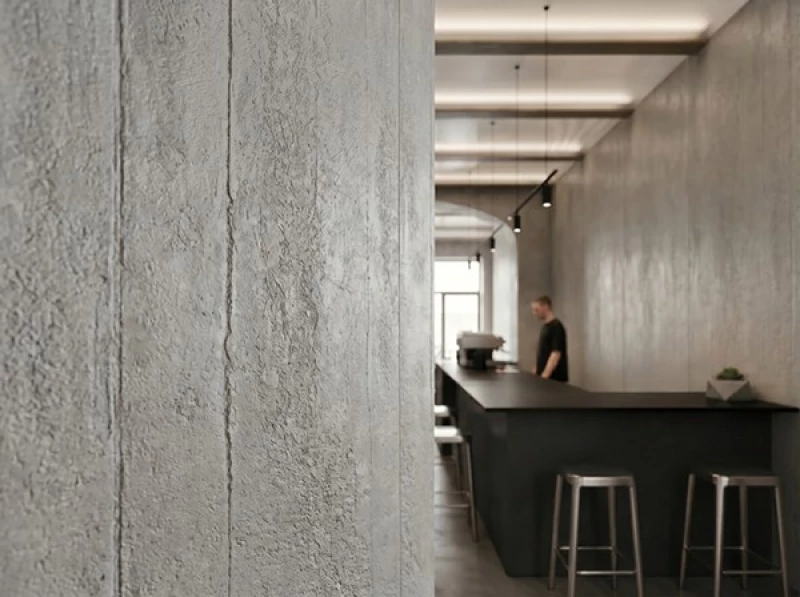GIGA PANEL 1200/2800mm (ΣΕΤ 2ΤΜΧ)  ΕΥΚΑΜΠΤΗ ΠΕΤΡΑ 117040 CONCRETE BOARD  LIGHT GREY NewPlan