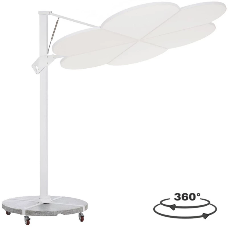 Ομπρέλα Με Βάση Cannopy Flower HM21286.02 238x220cm White