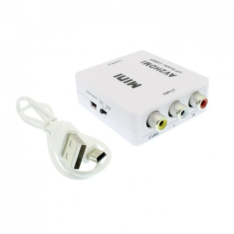 Μετατροπέας CVBS/RCA/AV σε HDMI Upscaler 1080P A-004