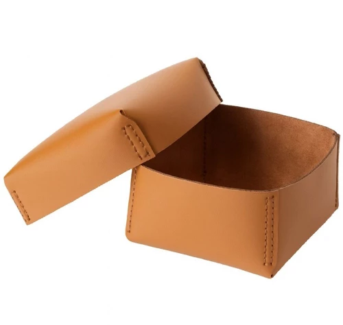 Κουτί Αποθήκευσης RAG203 21x21x13cm Brown Espiel Τεχνόδερμα