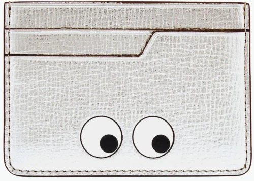 Eyes Card Case Silver Metallic