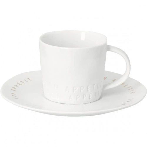 Φλυτζάνι Espresso Bon Appetite RD0018600 Φ13,3x5,8cm White-Gold Raeder Πορσελάνη