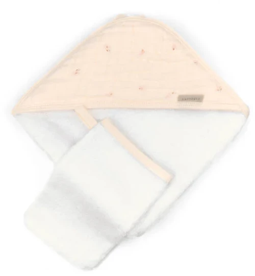 BAMBOOM Πετσέτα  Με Κουκούλα Και Γάντι Olives Pink 175P-414