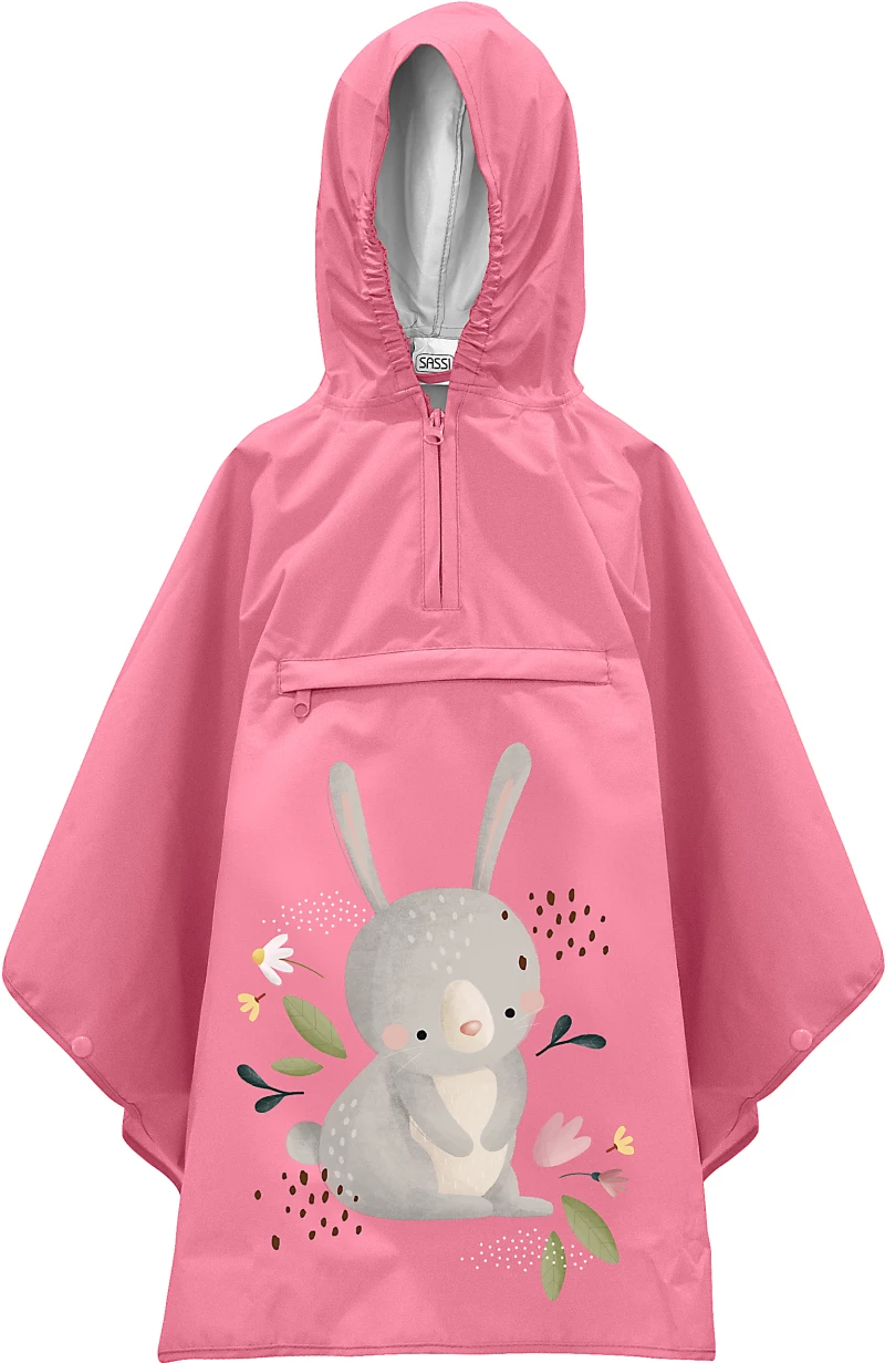 Sassi Αδιάβροχο poncho με κουκούλα 3 έως 5 Ετών Fluffy The Rabbit RC2768 Κορίτσι