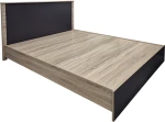 Κρεβάτι με στρώμα Athos Utopia pakoworld sonoma και ανθρακί 160x200εκ