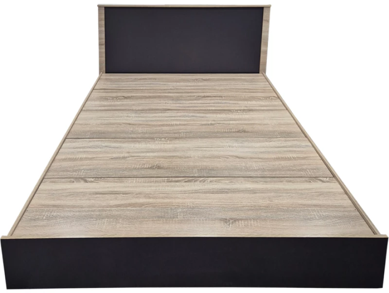Κρεβάτι με στρώμα Athos Utopia pakoworld sonoma και ανθρακί 160x200εκ