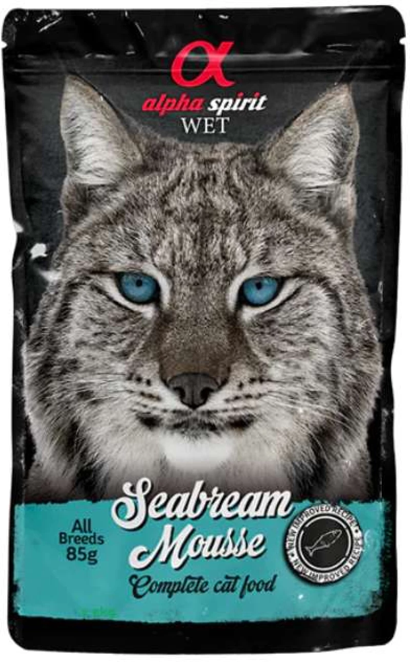 Alpha Spirit Υγρή Τροφή Γάτας Mousse Sea Bream 85gr