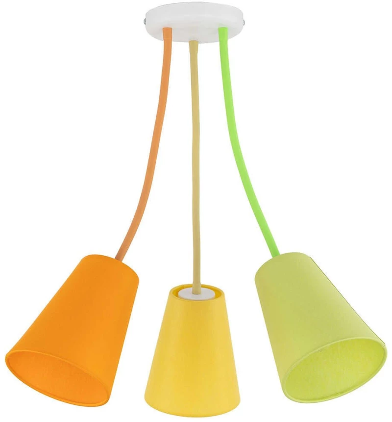 Φωτιστικό Οροφής Wire 2106 70x50cm 3xE27 15W Multi TK Lighting Ατσάλι,Πλαστικό