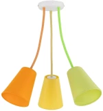 Φωτιστικό Οροφής Wire 2106 70x50cm 3xE27 15W Multi TK Lighting Ατσάλι,Πλαστικό