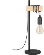 Φωτιστικό Επιτραπέζιο Eglo 43515 TOWNSHEND Καφέ (Brown)|Μαύρο Ματ (Black Mat)