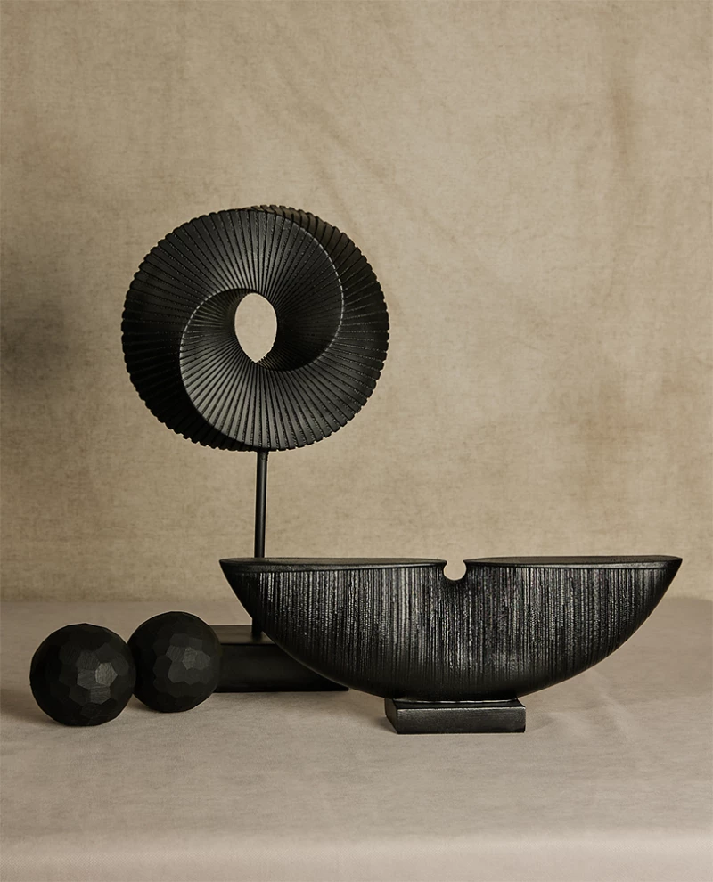 LIBERTA MORIRI ΔΙΑΚΟΣΜΗΤΙΚΟ TOTEM 35x6x12cm POLYRESIN ΜΑΥΡΟ