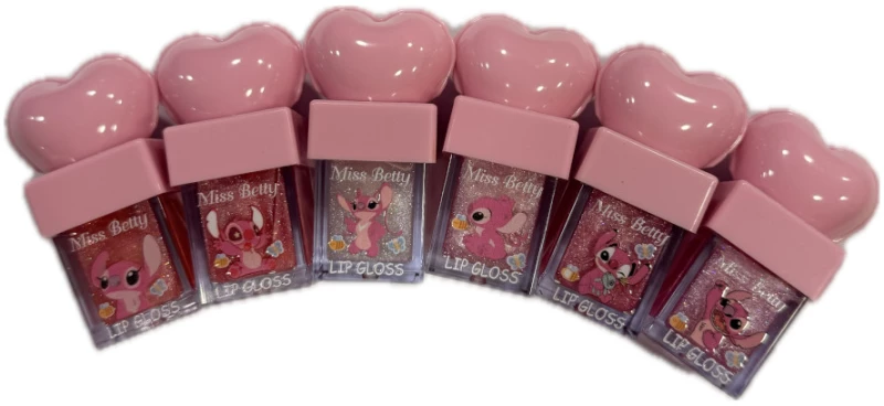 Lip Gloss Καρδιά Ροζ Stitch που Δίνει ροζ απαλή απόχρωση