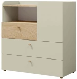 Συρταριέρα Yuki Short 162855689 90x40x93cm Natural-Beige