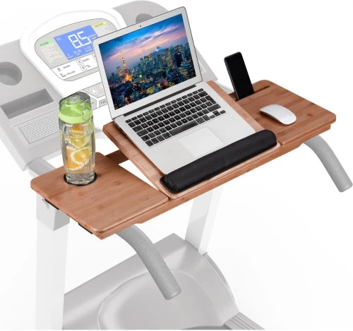 Βάση Laptop για Διάδρομο Γυμναστικής Relaxdays Ρυθμιζόμενη από Μπαμπού 5 x 85.5 x 30 cm - Natural / Black (10053055)