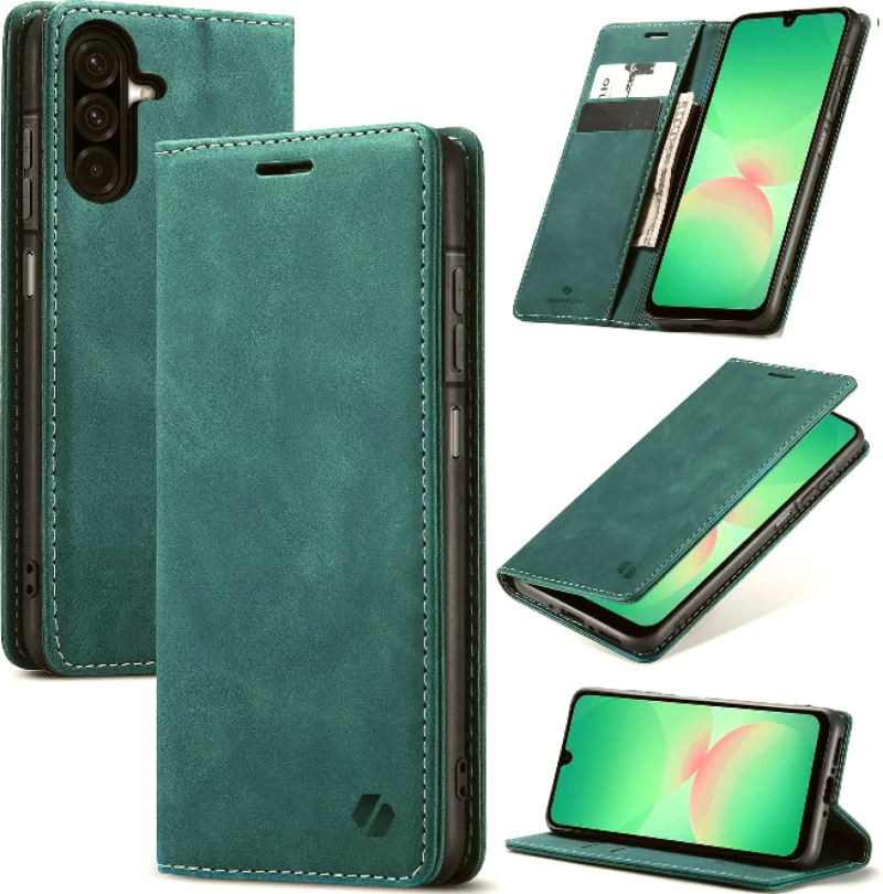 Θήκη Samsung Galaxy A27 Spacecase Wallet Πορτοφόλι - Green (5905719141349)