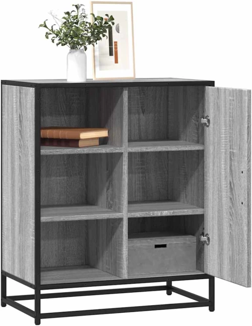 vidaXL Sideboard Grey Sonoma 62x35x76 cm Ξύλινο μηχανουργικό ξύλο