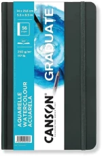 Graduate Canson Aκουαρέλα Long Side Book 250gr 14x21.6 cm 56 pages