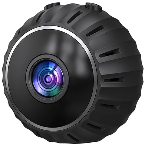 XO CR17 Mini Wi-Fi επαναφορτιζόμενη κάμερα 480p για εσωτερικούς χώρους, με μαγνητική επιφάνεια σε μαύρο χρώμα
