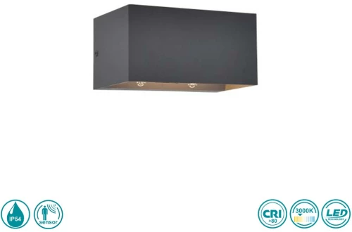 GEMINI Wall PIR Dark Grey 3000K (Warm White) Architectural Modern Moveable Head 5117101118