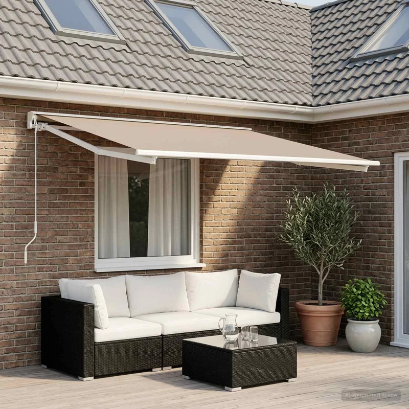 vidaXL Ύφασμα αντικατάστασης τέντας Μπεζ 300 x 200 cm Πολυεστέρας