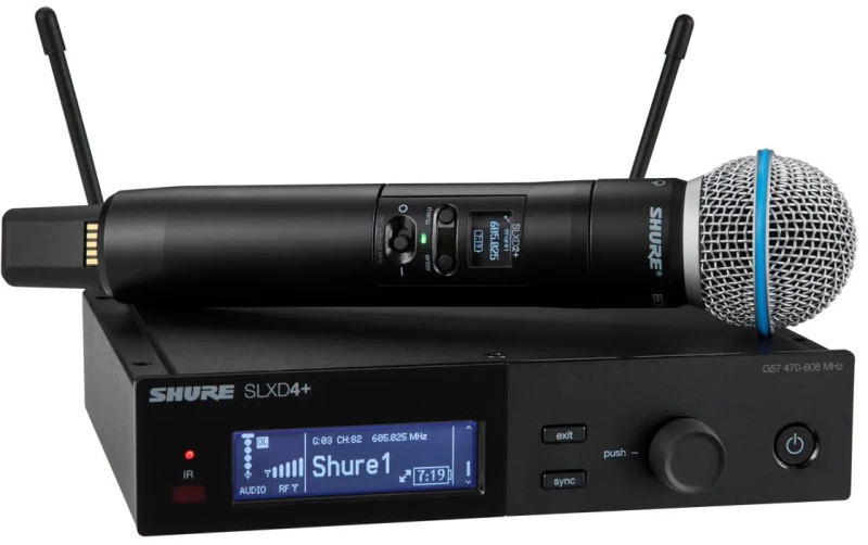 Shure SLXD24+/B58 - Ψηφιακό ασύρματο σετ μικροφώνου χειρός με κάψα Beta 58A