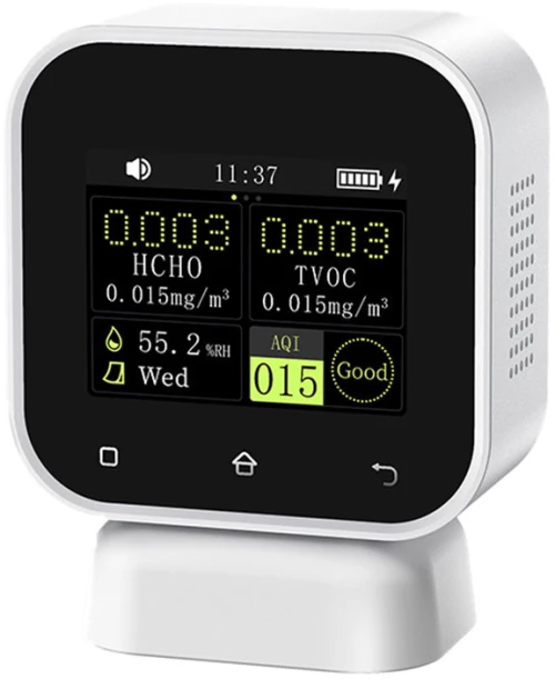 FNIRSI 4-IN-1 Indoor Air Quality Monitor Touchscreen Formaldehyde Detector SFD-02