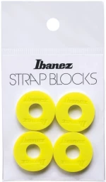 Ibanez ISB4-YE Strap Block - Ασφάλειες Ζώνης Κιθάρας από Σιλικόνη, 4 τμχ