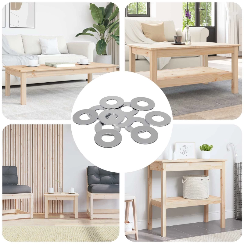 Βίδες 12 pcs Ασημί 16 x 16 x 1,5 χιλ Σίδερο |864464