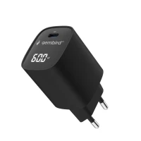 GEMBIRD TYPE-C FAST CHARGER 60W WITH LCD BLACK