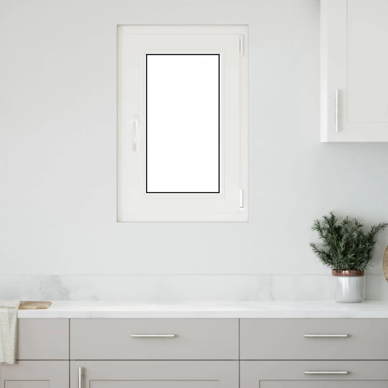 Παράθυρο Κάτω Στρώματος RISOR Λευκός 50 x 75 cm PVC και Γυαλί |42047228