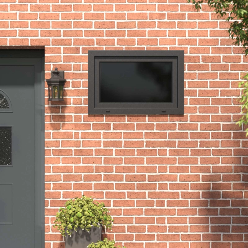 Παράθυρο Κάτω Στρώματος RISOR Ανθρακί 80 x 70 cm PVC και Γυαλί |42047284