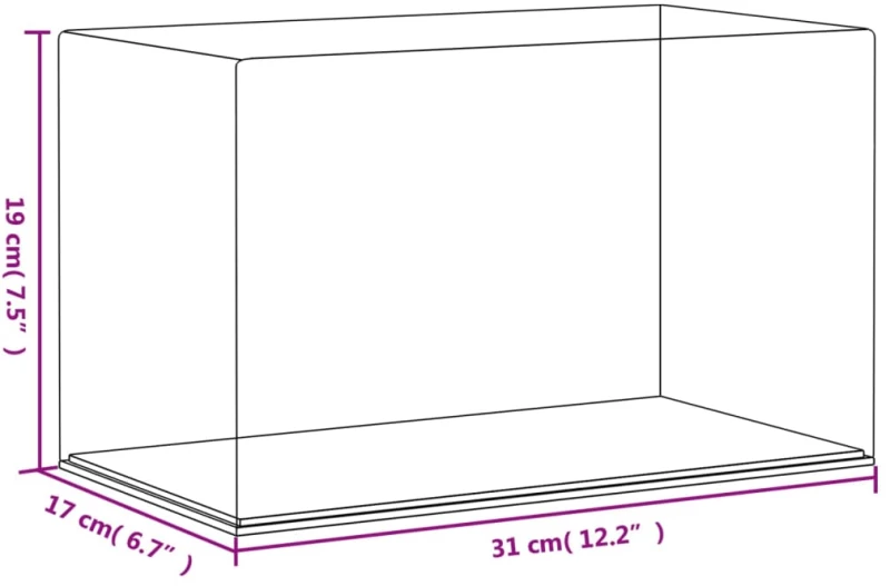 vidaXL Κουτί Βιτρίνα Διάφανο 31 x 17 x 19 εκ. Ακρυλικό