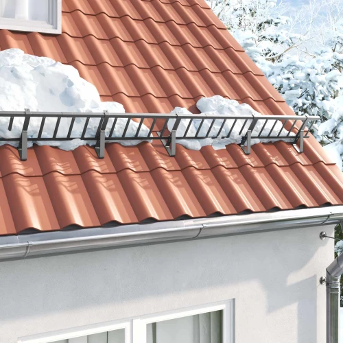 Υποστήριξη Φράχτη Χιονιού 2 pcs Ανθρακί 29,5 x 3 x 34,5 εκ |42028446