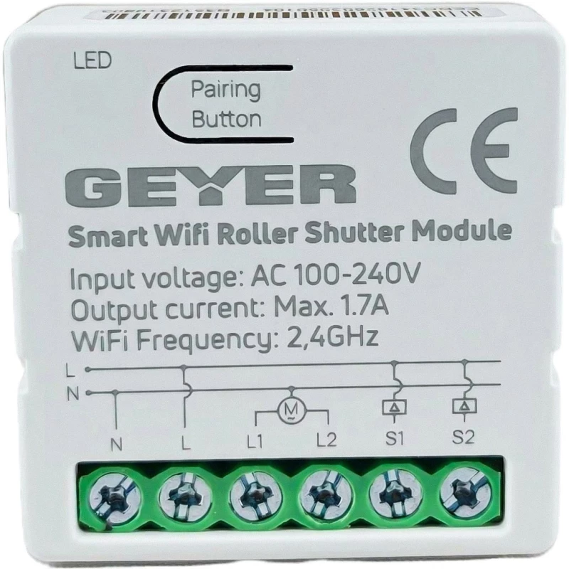 Έξυπνο Module Ρολών WiFi για Ηλεκτρικά Ρολά & Τέντες GEYER GS-SHUTTER