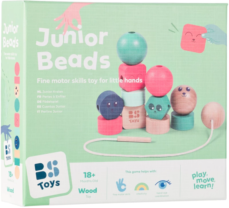 Bs Toys – Ξύλινο Παιχνίδι Λεπτής Κινητικότητας με Χάντρες
