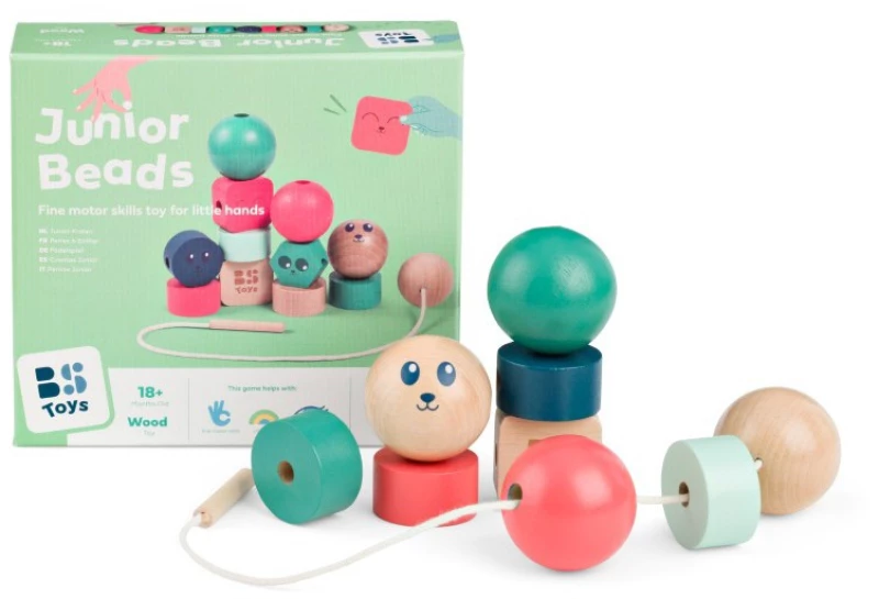 Bs Toys – Ξύλινο Παιχνίδι Λεπτής Κινητικότητας με Χάντρες
