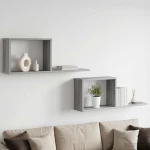 Κρεμαστά ράφια 2 pcs Γκρι Sonoma 80 x 15 x 30 εκ |8012327