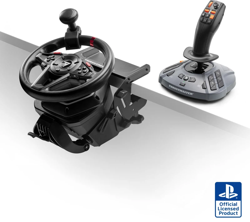 Thrustmaster T128 SimTask Farming Pack Black USB Steering wheel + pedals + shifter Analogue / Digital PC, PlayStation 4, PlayStation 5