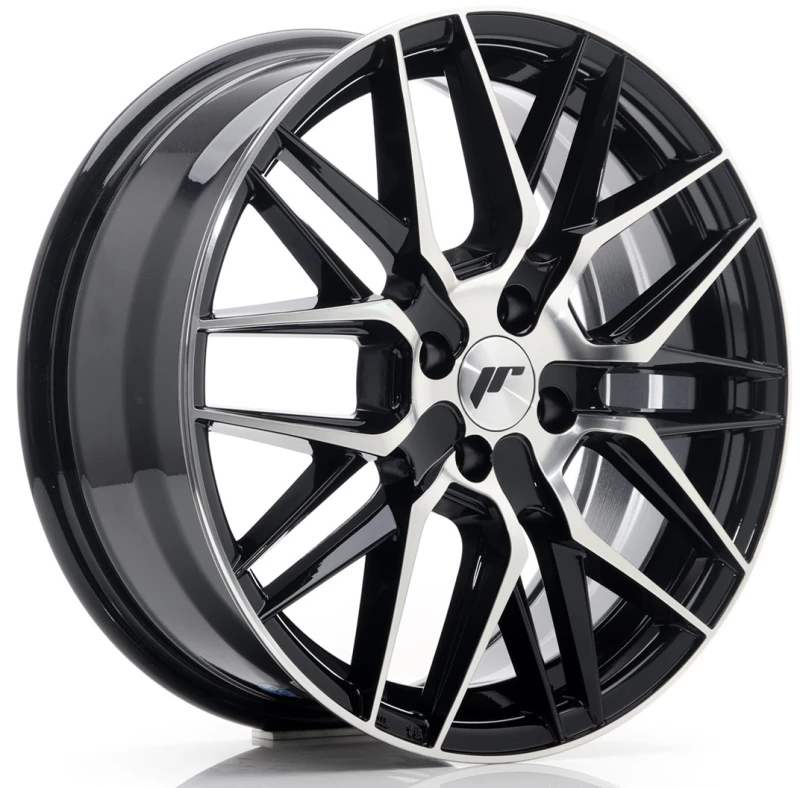 JR Wheels JR28 17x7 ET40 4x100 Gloss Black Machined Face