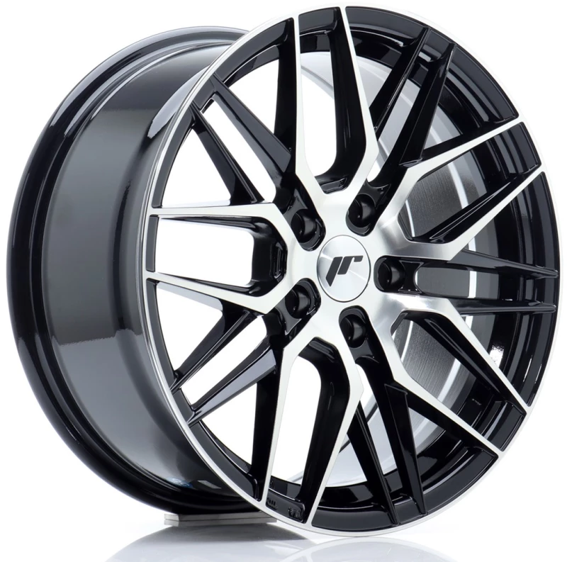 JR Wheels JR28 17x8 ET40 5x112 Gloss Black Machined Face
