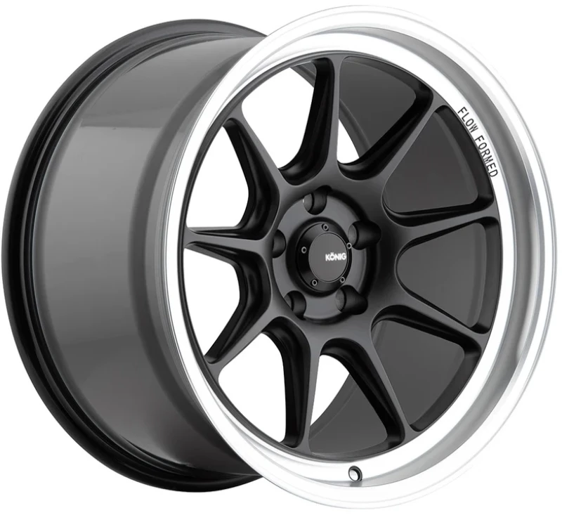 Konig Countergram 15x8 4x100 ET25 Matte Black Matte Machined Lip
