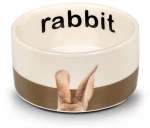Glee Κεραμικό Μπολ για Τρωκτικά Bunny Καφέ / Λευκό One Size 160ml